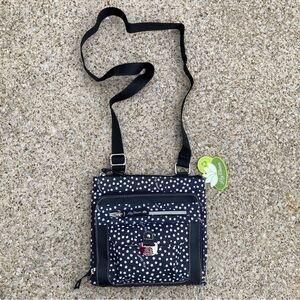 NWT Lily Bloom Dailey Mini Crossbody in Dancing Dots - Black